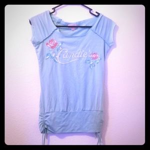 Teal Tee Shirt with design